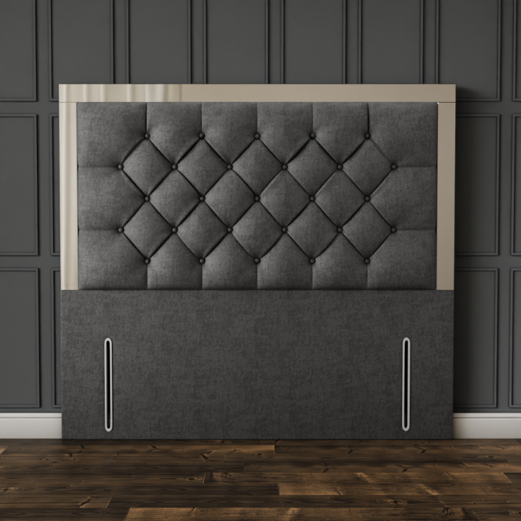 Bella Mirror Headboard - Grey Naples