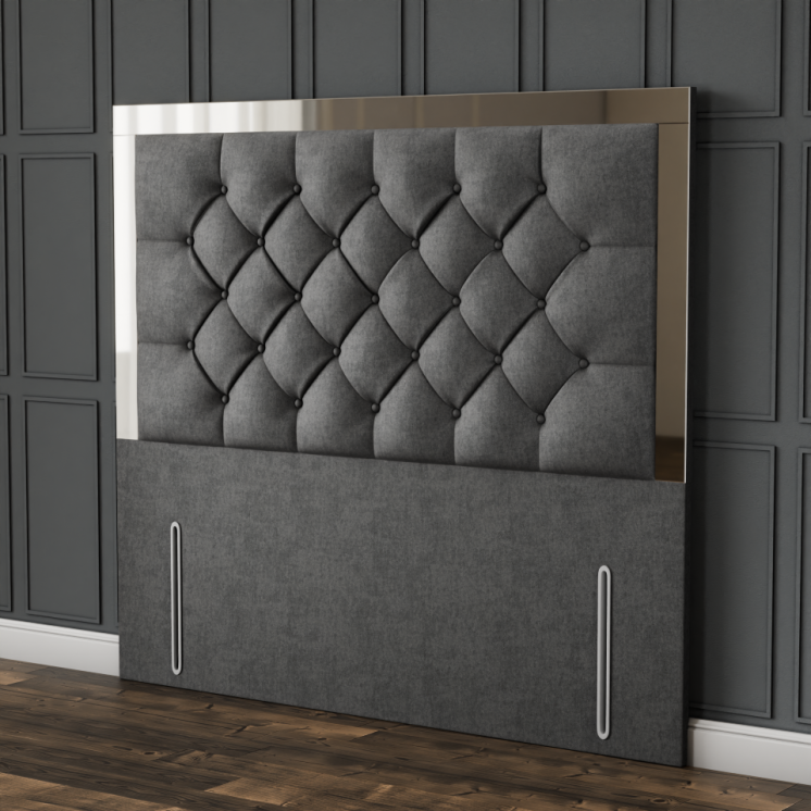 Bella Mirror Headboard - Grey Naples