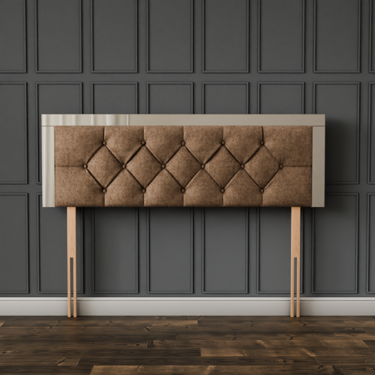 Bella Mirror Headboard - Mink Naples