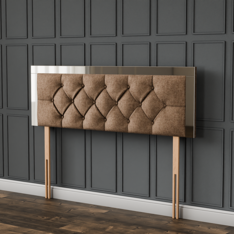 Bella Mirror Headboard - Mink Naples