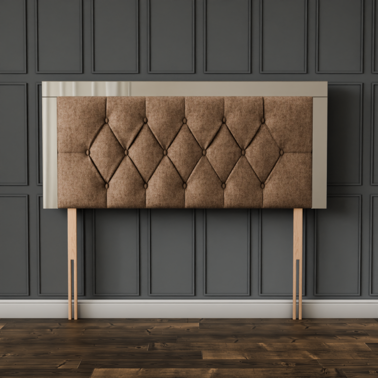 Bella Mirror Headboard - Mink Naples