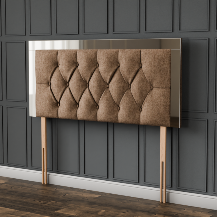 Bella Mirror Headboard - Mink Naples