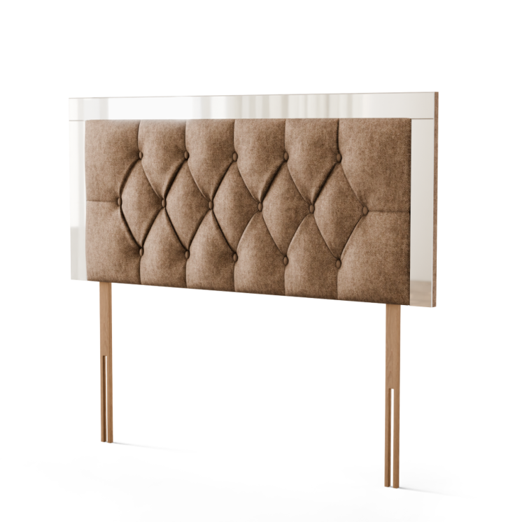 Bella Mirror Headboard - Mink Naples