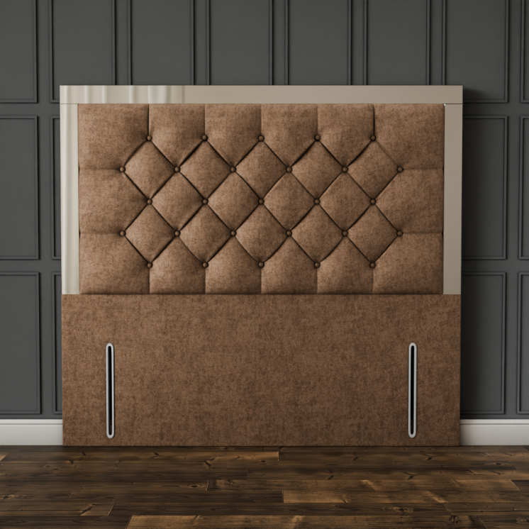 Bella Mirror Headboard - Mink Naples