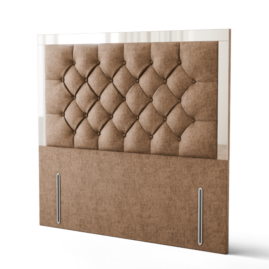 Bella Mirror Headboard - Mink Naples