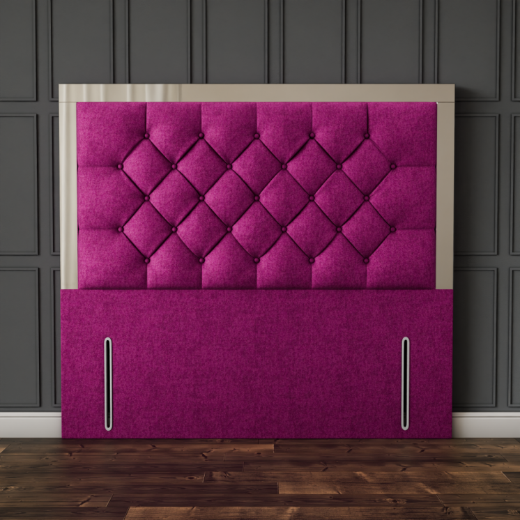 Bella Mirror Headboard - Pink Naples