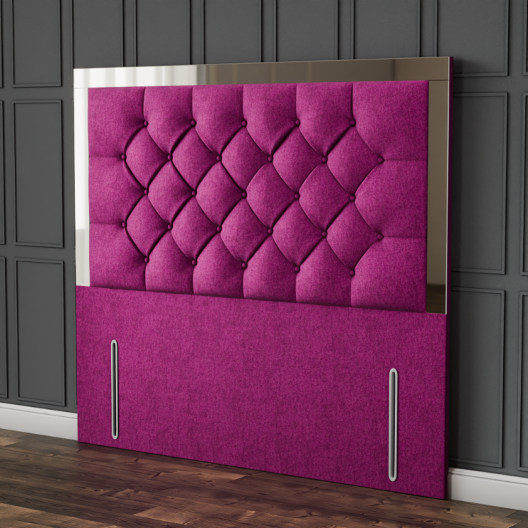 Bella Mirror Headboard - Pink Naples