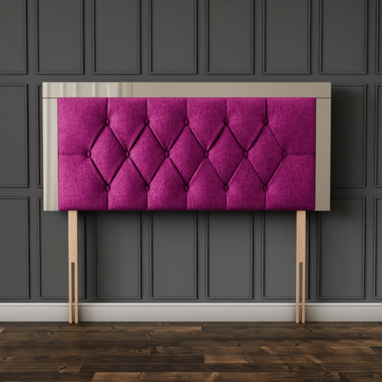 Bella Mirror Headboard - Pink Naples