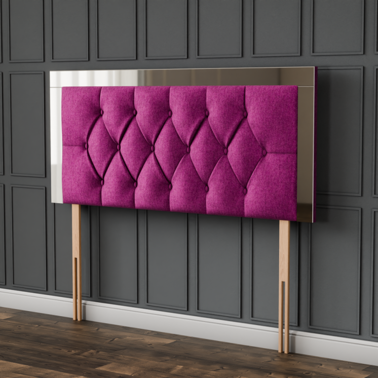 Bella Mirror Headboard - Pink Naples