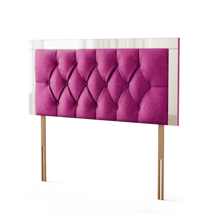 Bella Mirror Headboard - Pink Naples