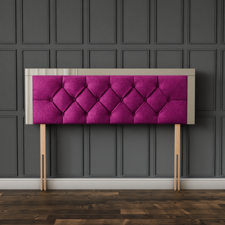Bella Mirror Headboard - Pink Naples