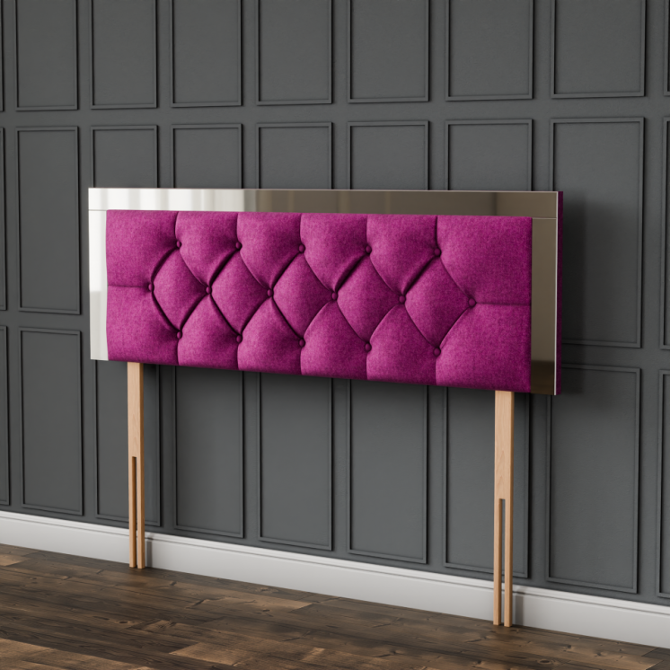 Bella Mirror Headboard - Pink Naples
