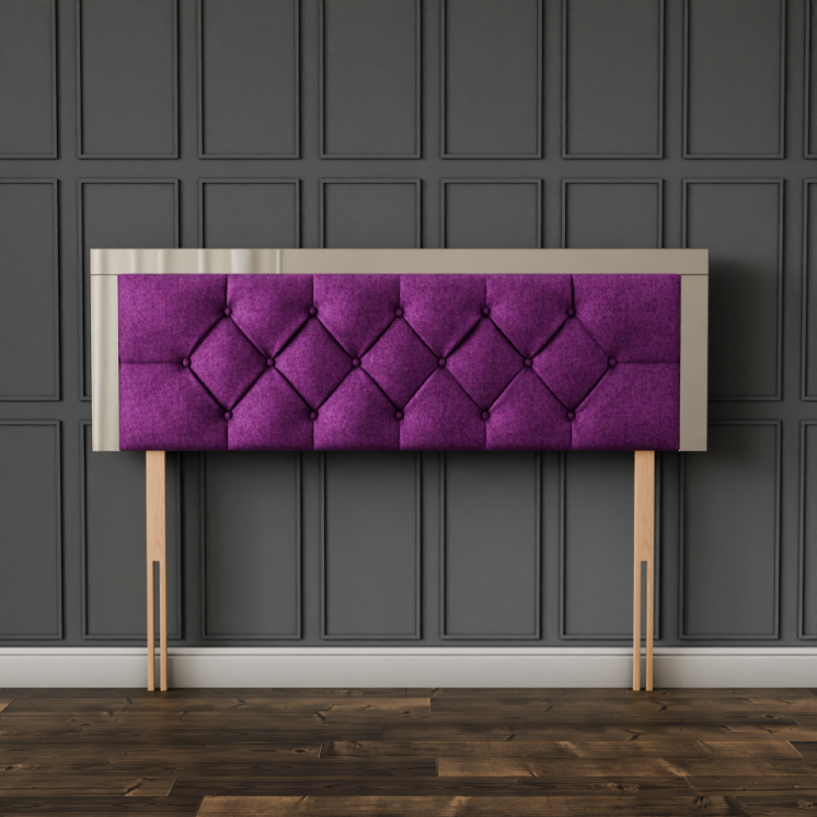 Bella Mirror Headboard - Purple Naples