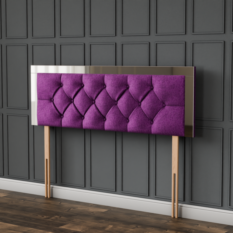 Bella Mirror Headboard - Purple Naples