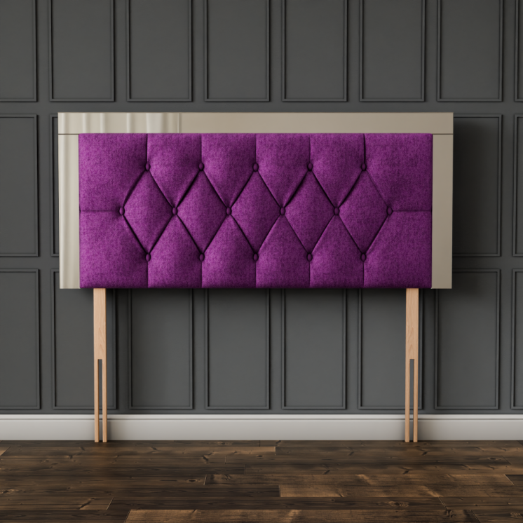 Bella Mirror Headboard - Purple Naples