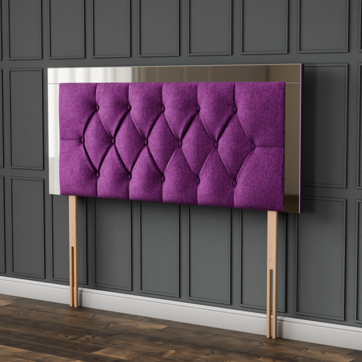 Bella Mirror Headboard - Purple Naples