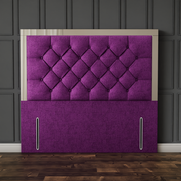 Bella Mirror Headboard - Purple Naples