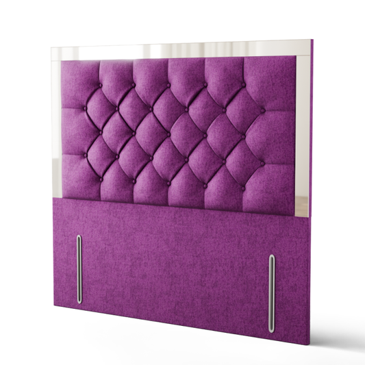 Bella Mirror Headboard - Purple Naples