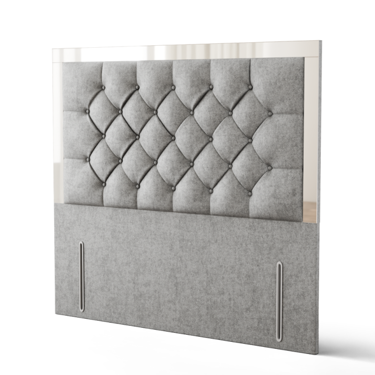 Bella Mirror Headboard - Silver Naples