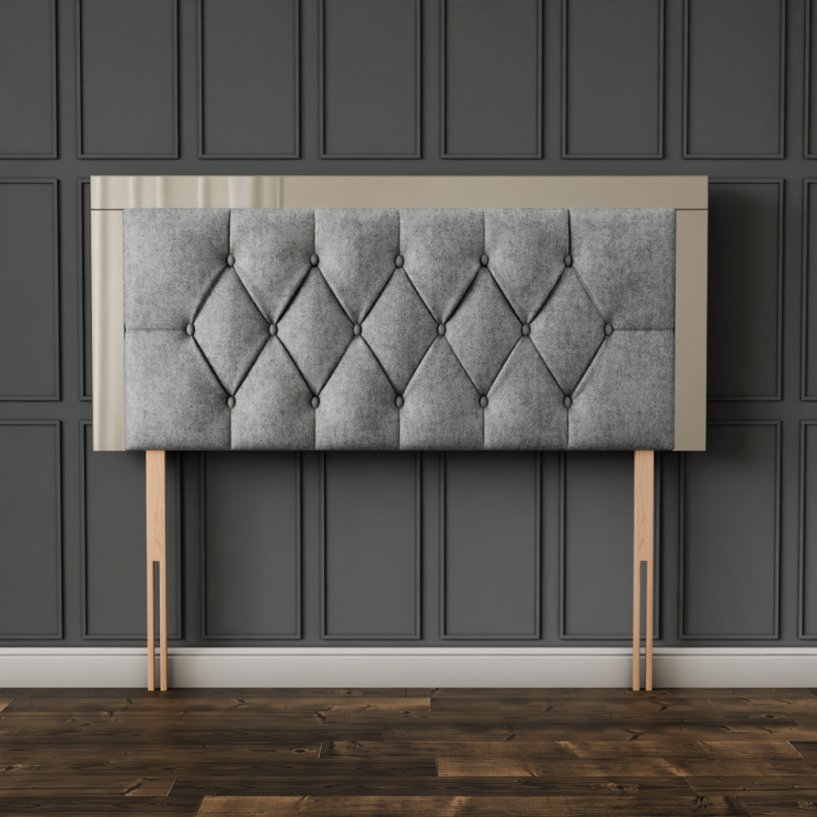 Bella Mirror Headboard - Silver Naples