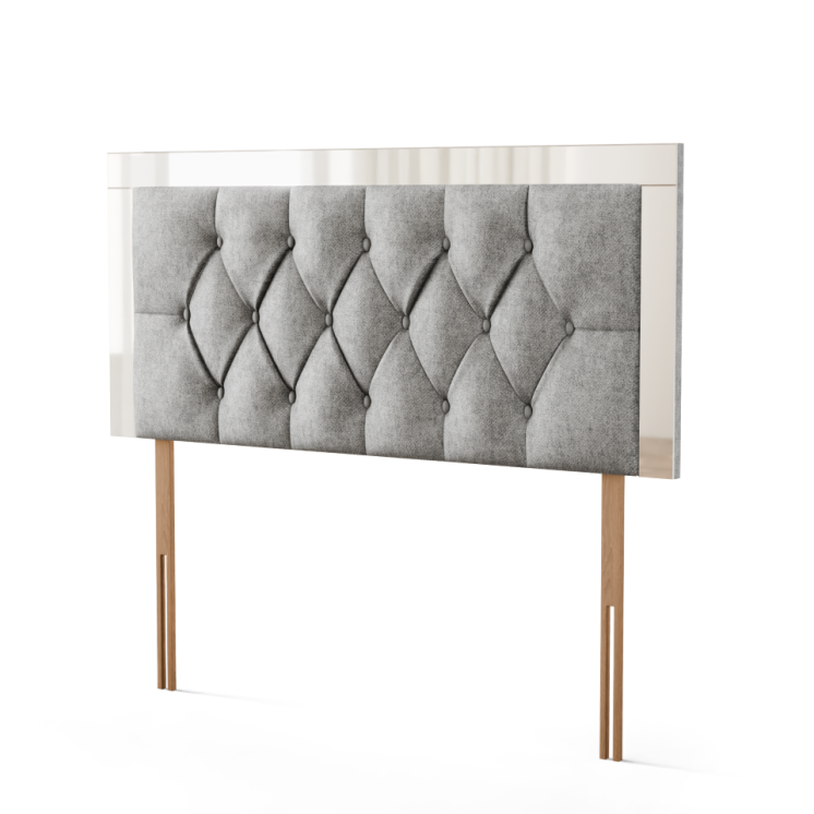 Bella Mirror Headboard - Silver Naples