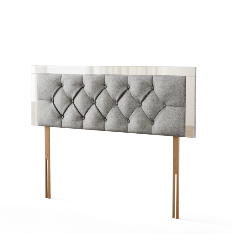 Bella Mirror Headboard - Silver Naples