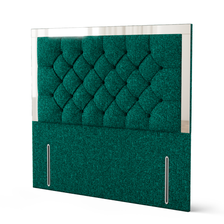 Bella Mirror Headboard - Green Teddy