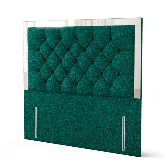 Bella Mirror Headboard - Green Teddy