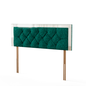 Bella Mirror Headboard - Green Teddy