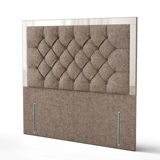 Bella Mirror Headboard - Mink Teddy