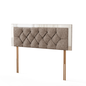 Bella Mirror Headboard - Mink Teddy