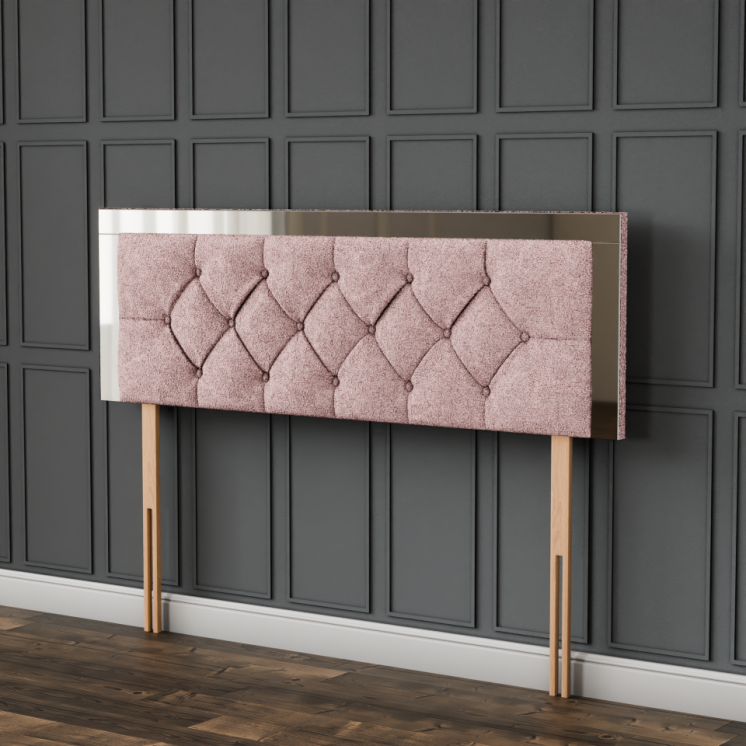 Bella Mirror Headboard - Pink Teddy