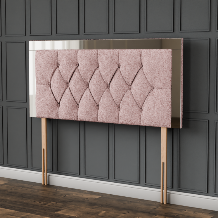 Bella Mirror Headboard - Pink Teddy