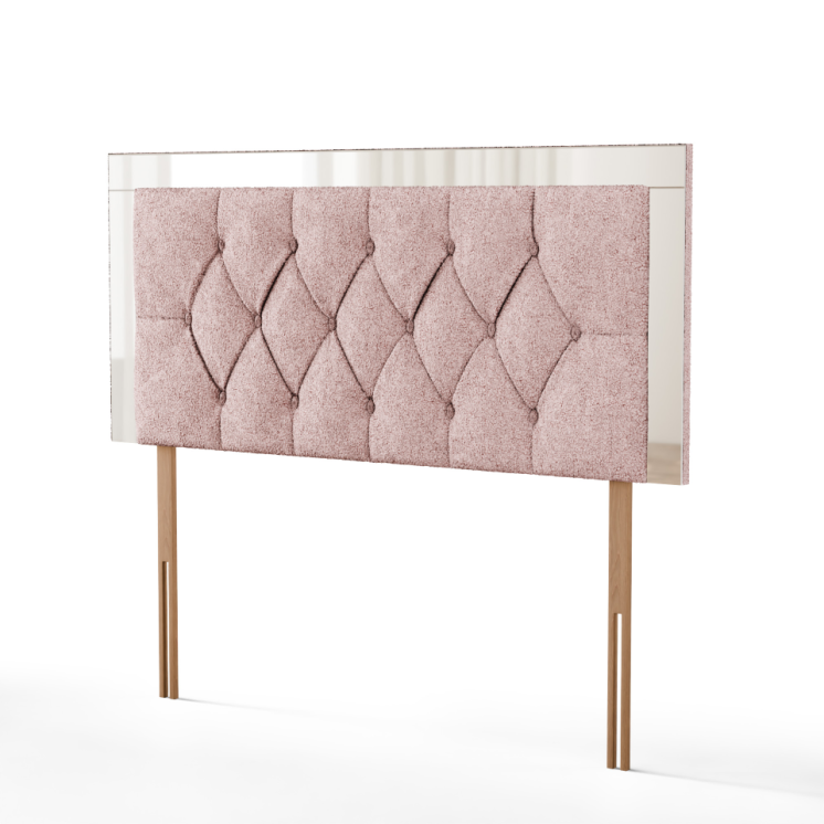 Bella Mirror Headboard - Pink Teddy