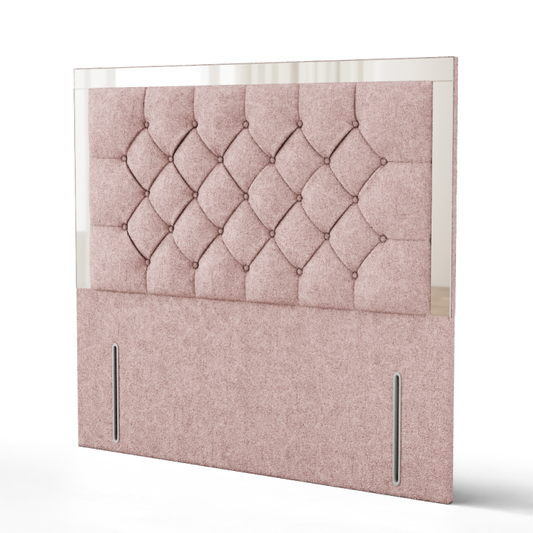 Bella Mirror Headboard - Pink Teddy