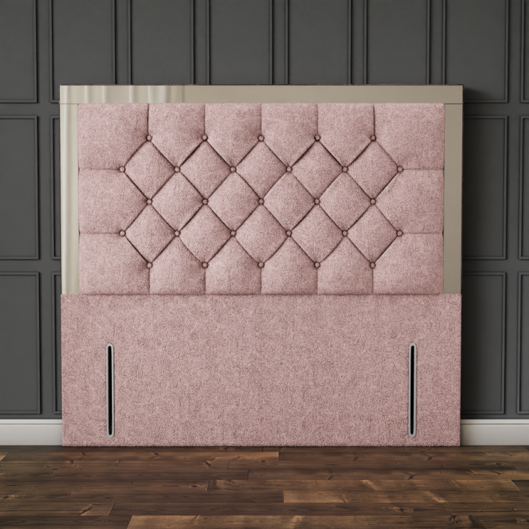 Bella Mirror Headboard - Pink Teddy