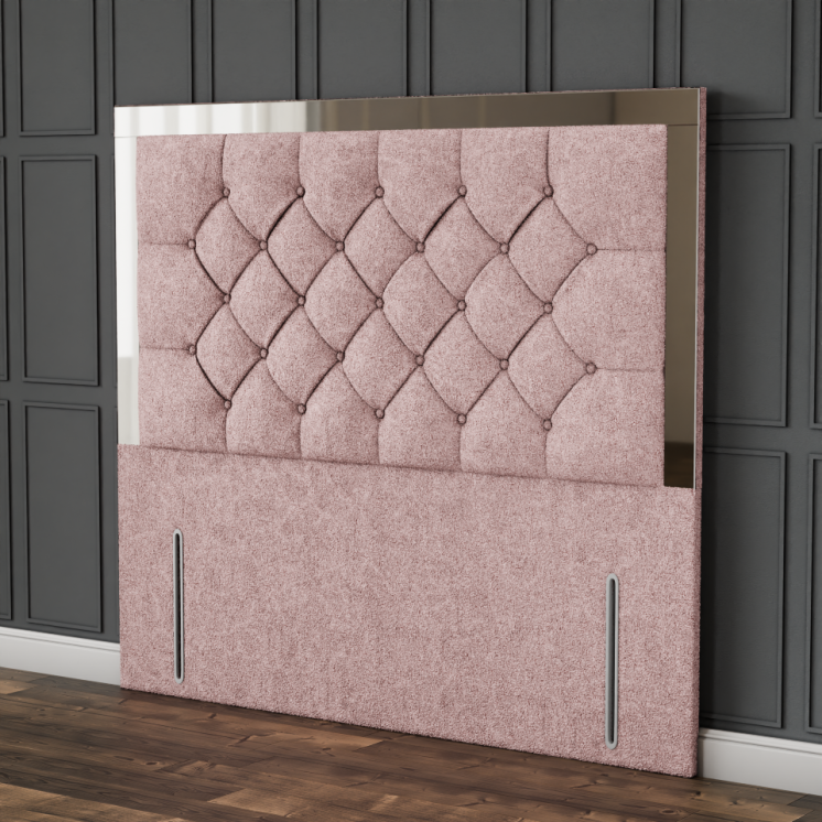 Bella Mirror Headboard - Pink Teddy