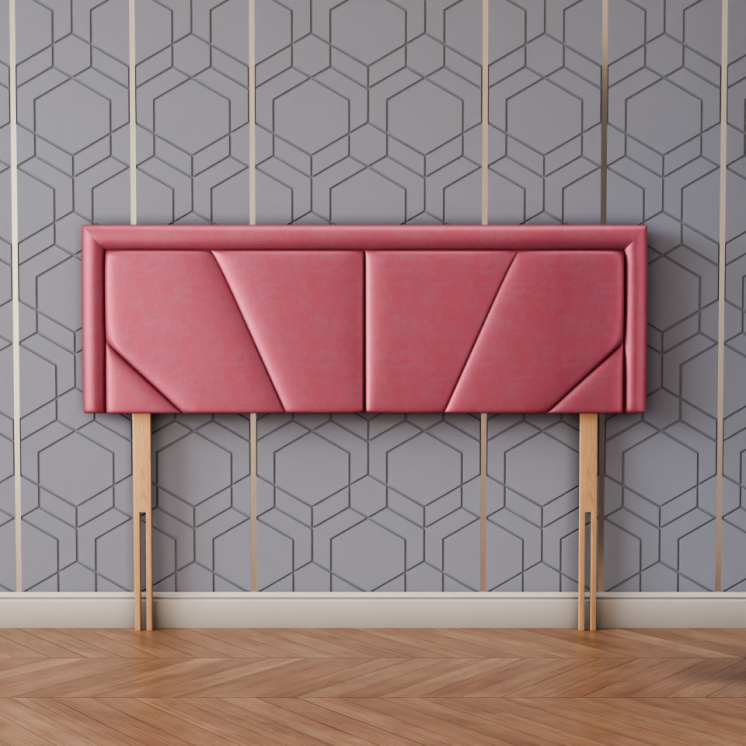 Horizon Bumper Headboard - Pink Coniston