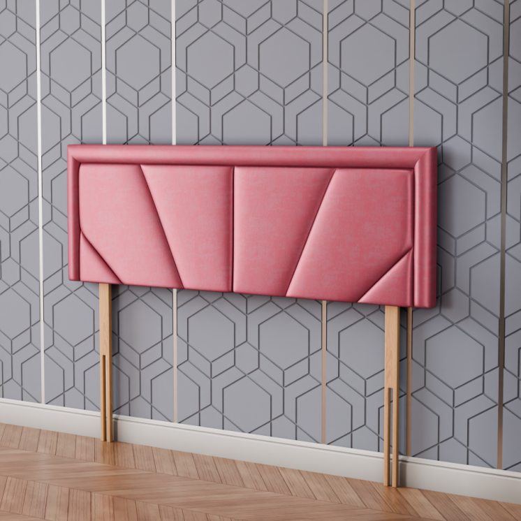 Horizon Bumper Headboard - Pink Coniston