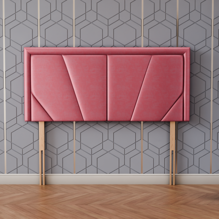 Horizon Bumper Headboard - Pink Coniston