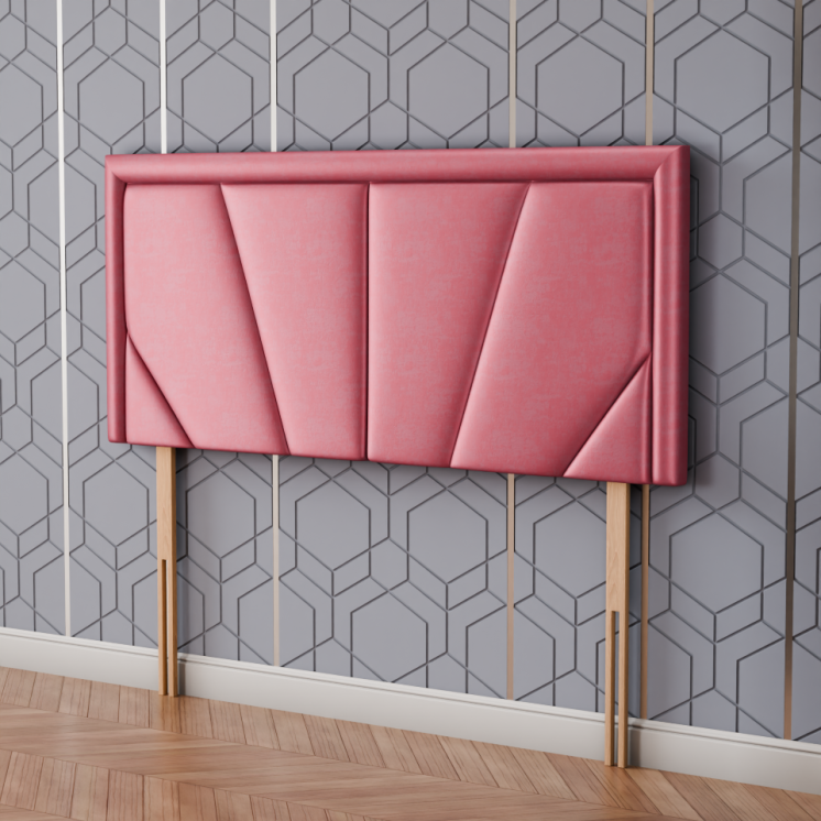 Horizon Bumper Headboard - Pink Coniston