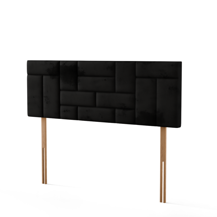 Majestic Multi Headboard - Black Plush