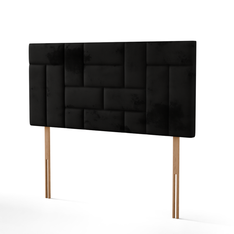 Majestic Multi Headboard - Black Plush