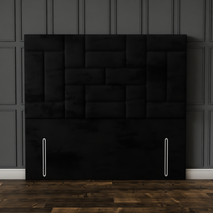 Majestic Multi Headboard - Black Plush