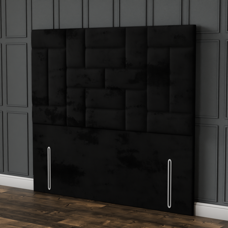 Majestic Multi Headboard - Black Plush