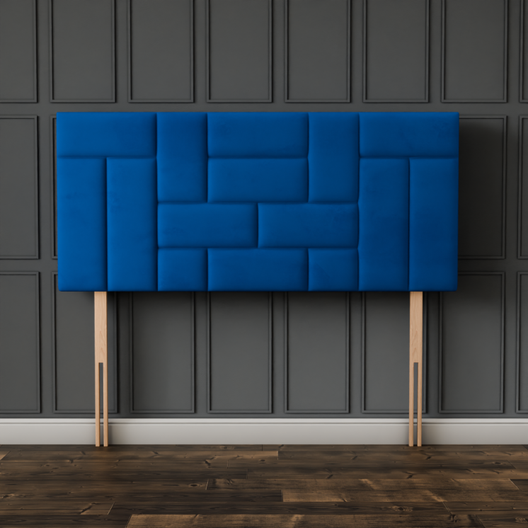 Majestic Multi Headboard - Blue Plush