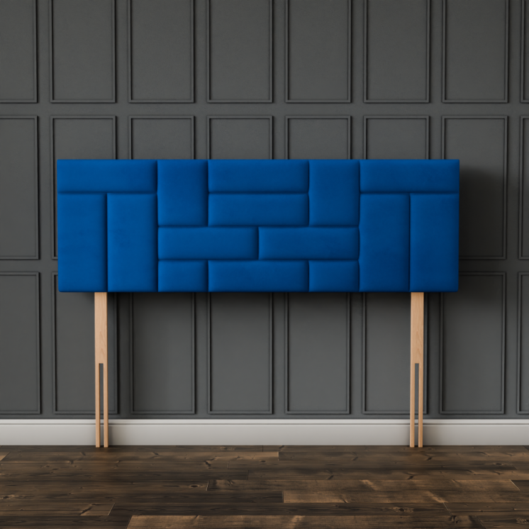 Majestic Multi Headboard - Blue Plush