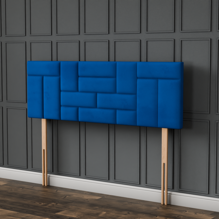 Majestic Multi Headboard - Blue Plush