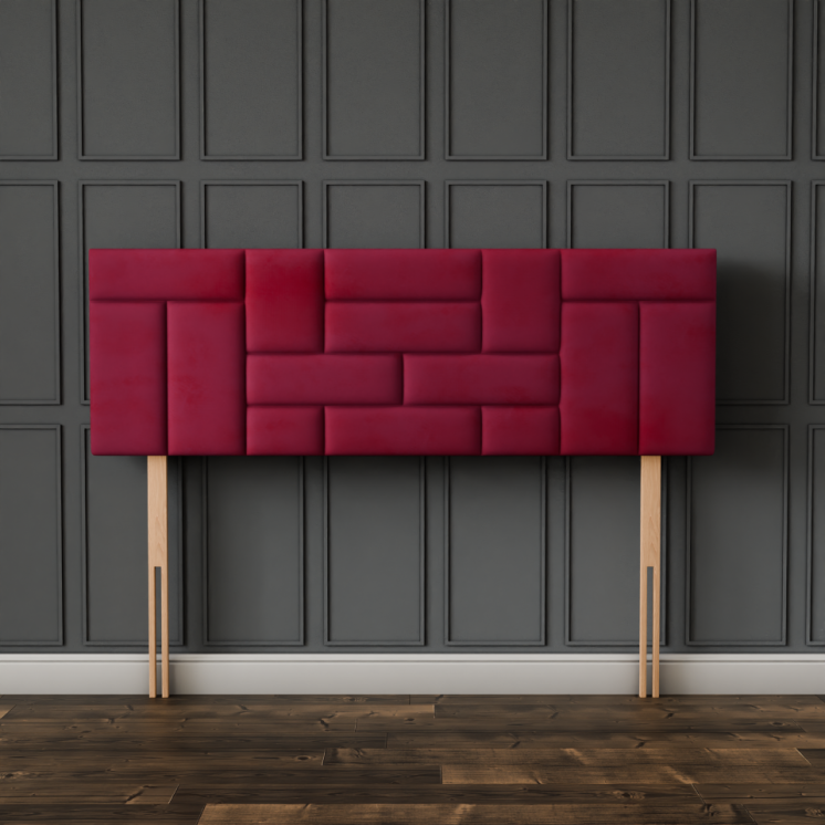 Majestic Multi Headboard - Burgundy Plush