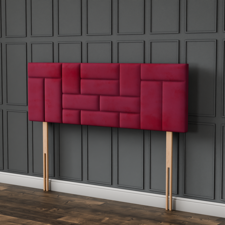 Majestic Multi Headboard - Burgundy Plush